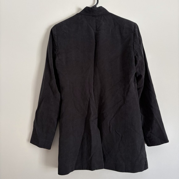 Eileen Fisher the Fisher Project Blazer Jacket Tencel Open Front Black Sz XS - Picture 2 of 9